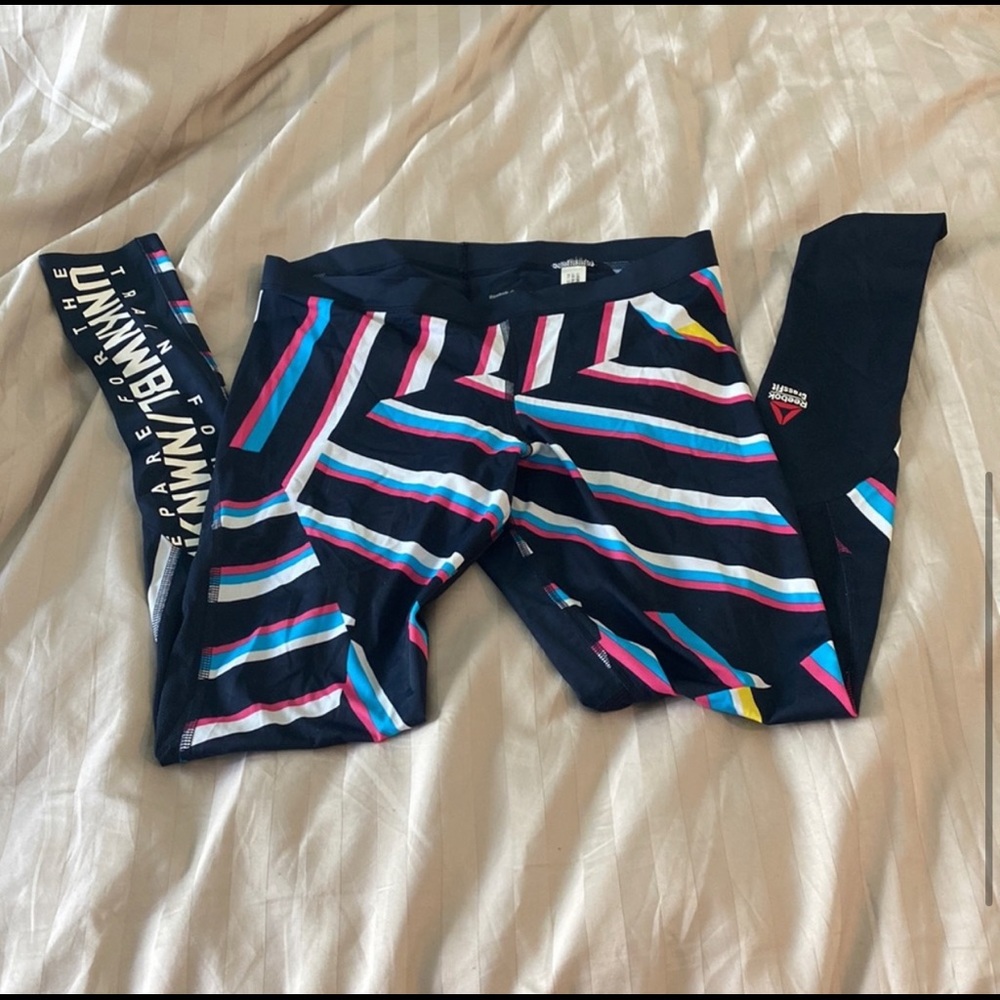 Reebok CrossFit Women's Navy Blue Speedwick Control Compression Tights Z78191 - Picture 6 of 9